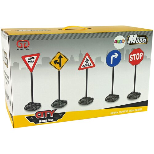  Velik set izobraževalnih prometnih znakov 82 cm - 5 znakov Slike