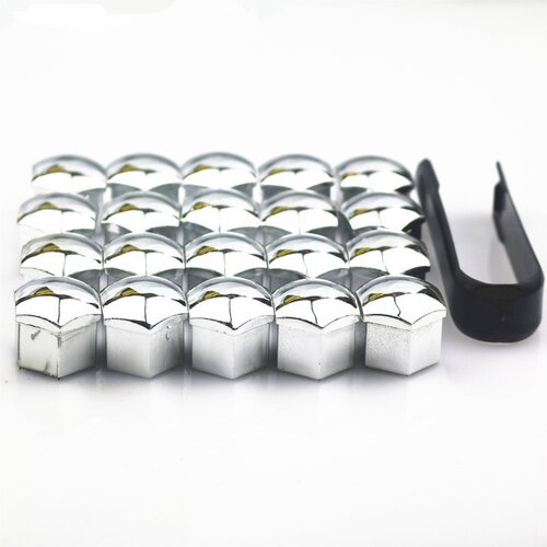 INF Pokrov kolesnih matic/pokrov kolesnih vijakov 20 paketov z orodjem za namestitev Silver 17 mm, (21278611) Slike