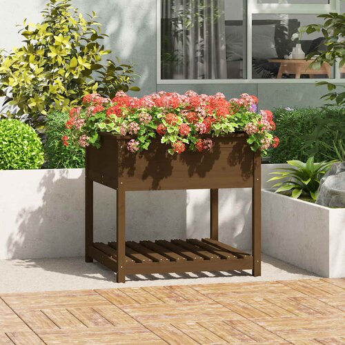 Sadilica s policom boja meda 82,5x82,5x81cm od masivne borovine Cijene