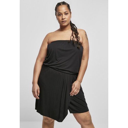 Urban Classics Ladies Viscose Short Bandeau Dress Black Slike