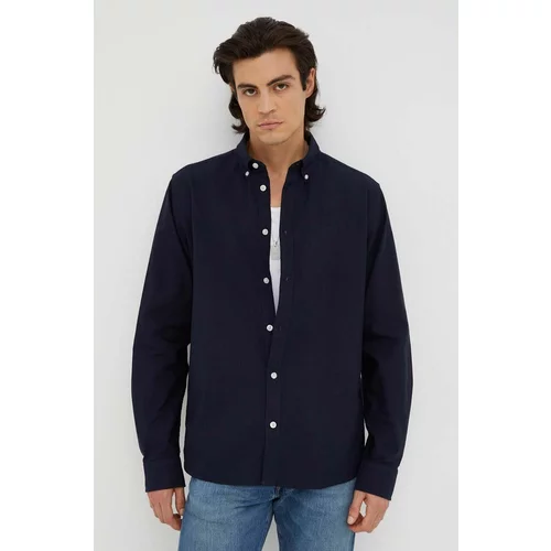 Les Deux Košulja za muškarce, boja: tamno plava, regular, s button-down ovratnikom