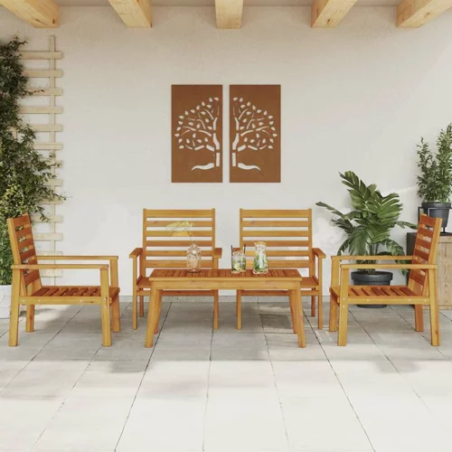  Vrtna lounge garnitura 5-delna trden akacijev les