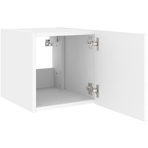  Zidni TV ormarić s LED svjetlima bijeli 40,5 x 35 x 40 cm Slike