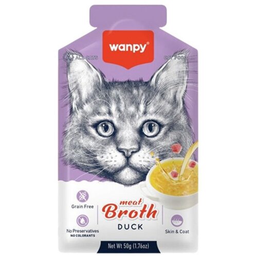 WANPY Vlažna hrana za mačke, Pačetina, 50g Slike