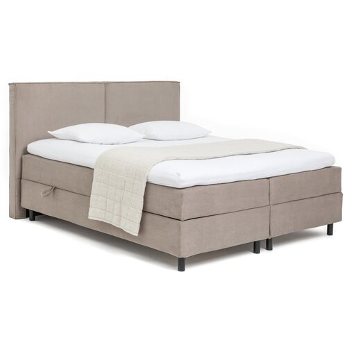 Bonami Selection Sivorjava boxspring postelja s prostorom za shranjevanje 160x200 cm Elva Bold – Cene