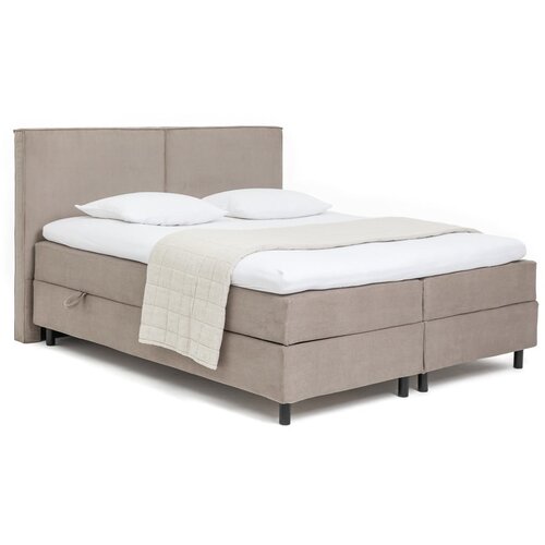 Bonami Selection Smeđe-sivi boxspring krevet s prostorom za odlaganje 160x200 cm Elva Bold &ndash; Cijene