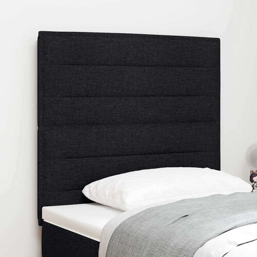  LED glava kreveta S LED lampica Crna 90 cm Poliester - Crna 90 cm Visoki uzglavlje Cijene