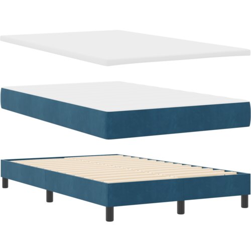 Box Spring Krevet s Madracem &amp;amp;amp LED Tamnoplavi 120x200 cm Bar&amp;scaron;un Slike