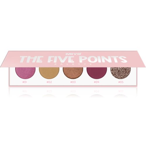 Miyo Eyeshadow The five points paleta senčil za oči odtenek 27 Purple heart 1 kos Cene