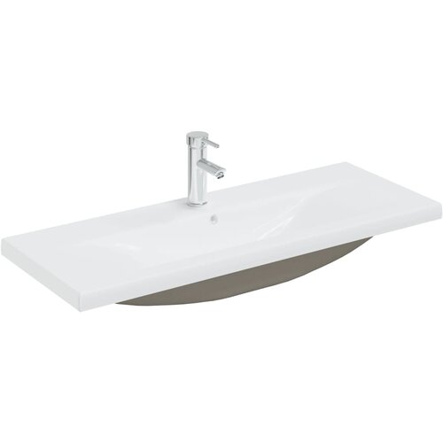 Maison Chic Vgradni Umivalnik - Kopalna umivalnik - Lavabo s pipo 101x39x18 cm keramičen bel, (21684654) Cene