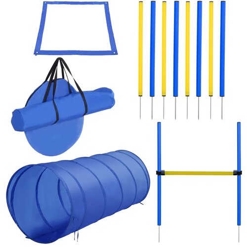  4-dijelni set agility opreme s tunelom preponama 8 slalomskih &amp;scaron;tapova i torbom Slike