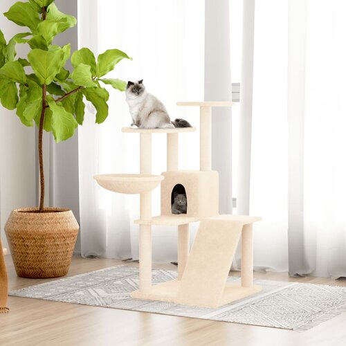 VidaXL Penjalica za mačke sa stupovima za grebanje krem 94 cm Slike