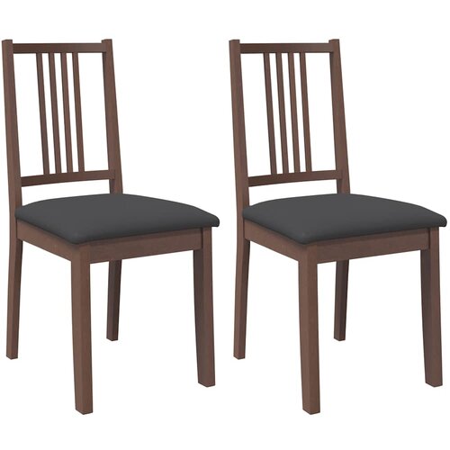 Maison Chic Jedilni stoli - Vzorci stoli z blazinami 2 kosa Brown Solid Wood Rubber A1478, (22031445) Cene