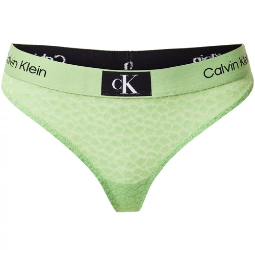 Calvin Klein Underwear Tangice svetlo zelena / črna / bela