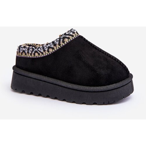 FR1 Children&amp;#039;s Slip-on Slippers Insulated Black Olivane Slike
