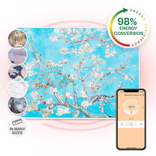 Klarstein Wonderwall Air Art Smart, infracrveni grijač, 80 x 60 cm, 500 W, aplikacija, cvijeće Cijene