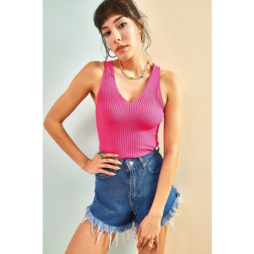 Bianco Lucci Women&amp;#039;s Corduroy Crop Top Slike