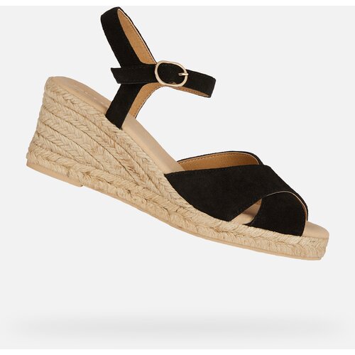 Geox Black women's sandals Gelsa Low - Women's Cijene