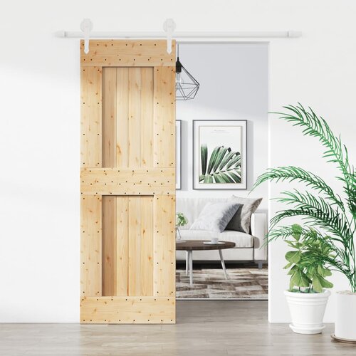 vidaXL Klizna vrata s priborom za montažu 70 x 210 cm masivna borovina Cijene