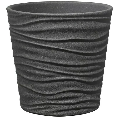 Soendgen Keramik Okrugla tegla za biljke (Vanjska dimenzija (ø x V): 10 x 8 cm, Antracit, Keramika, Mat)