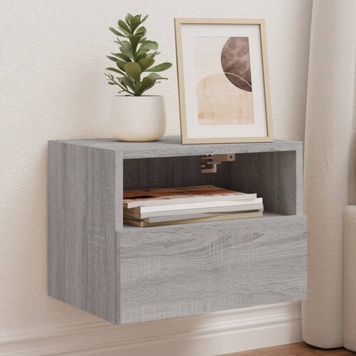 VidaXL Stenska TV omarica siva sonoma 40x30x30 cm inženirski les Slike