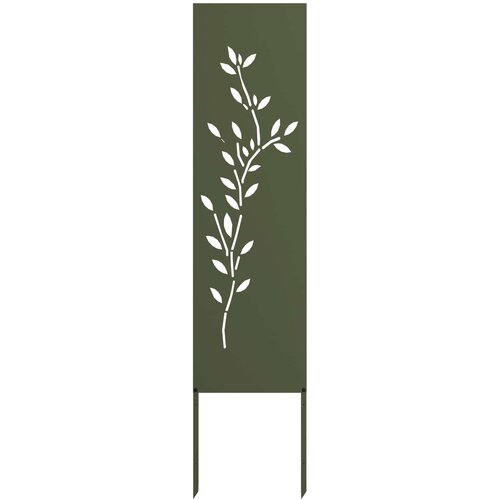 vidaXL Privatnost u vrtu Cvjetni Maslinovo zelena 32 x 140 cm - Maslinastozelena List 32 x 140 cm Cene