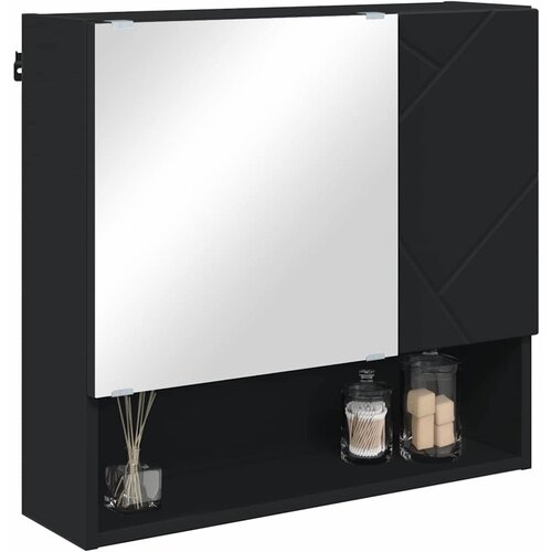  Ogledalo ormar Zidne Crna 59 x 17 x 55 cm Konstruirano drvo Slike
