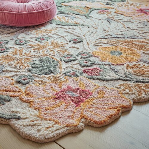 Flair Rugs svetlo rožnata ročno tkana volnena preproga 120x170 cm daphne shaped floral &amp;ndash; Slike