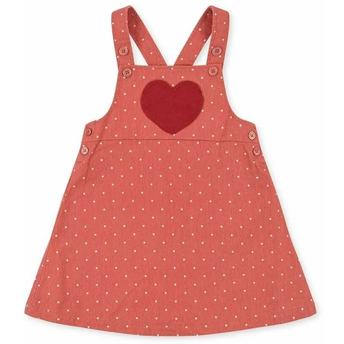 Konges Sløjd Pamučna haljina za bebe boja: ružičasta, mini, širi se prema dolje
