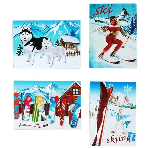 Signes Grimalt Božična dekoracija Magnetni Sneg Set 4 U Večbarvna