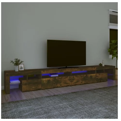  TV omarica z LED lučkami dimljeni hrast 290x36,5x40 cm