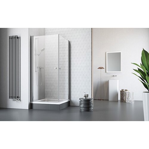 Corniche kutna tuš kabina Light (80 x 80 x 190 cm, Debljina: 5 mm, Srebrne boje) + BAUHAUS jamstvo 2 godine Cijene