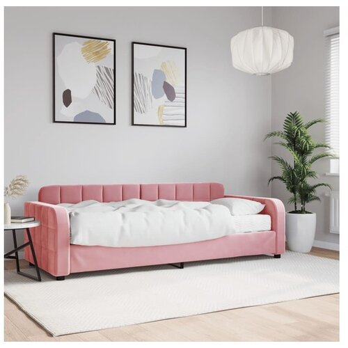 vidaXL Dnevna postelja z vzmetnico roza 80x200 cm žamet Cene