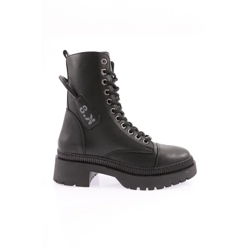 DGN K9085 Women's Lace-Up Boots Black