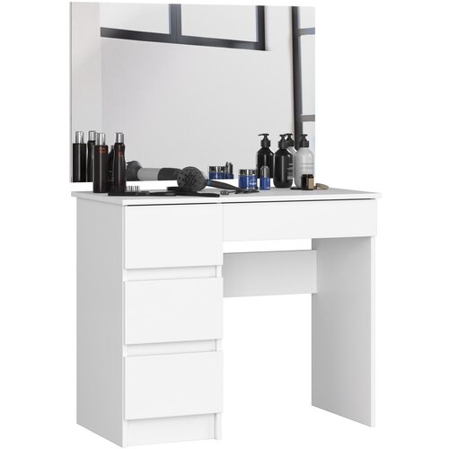 AKORD toaletna miza z ogledalom clp T-6/SL 900x600 levo belo, (21713526) Cene