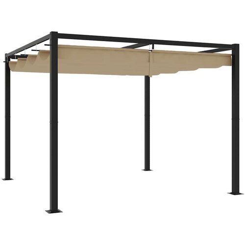 Vrtni gazebo z zložljivo streho Taupe 3x3 m Steel, (21830652) Cene