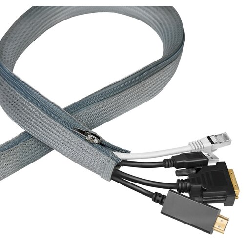 Logilink fleksibilna zaštita za kablove sa rajfešlusom 1m x 30mm siva Slike