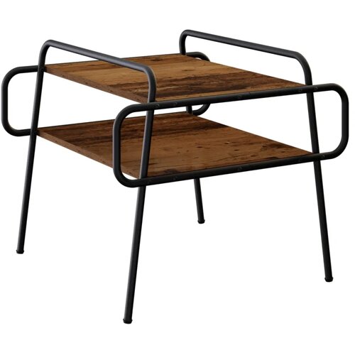  Stolić za kavu Staro drvo 50 x 50 x 51 cm Konstruirano drvo - Staro drvo 50 x 50 x 51 cm Slike