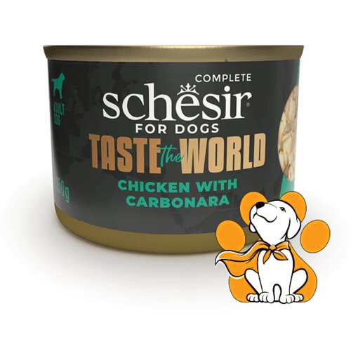 Schesir dog Taste The World Chicken With Carbonara 150g, Vlažna Hrana Za Pse Cene