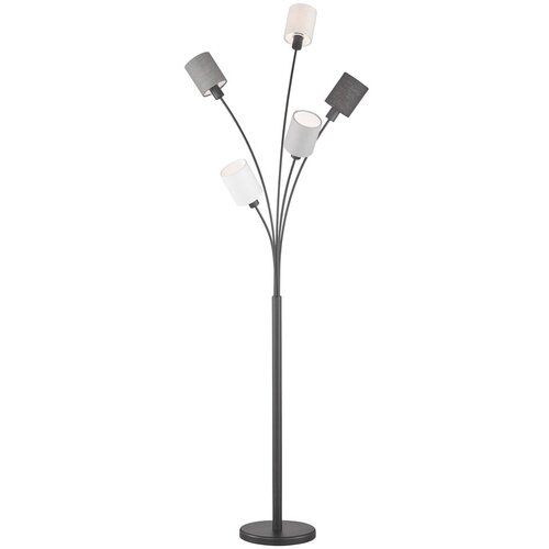 Fischer &amp;amp; Honsel Crna/siva stojeća svjetiljka s tekstilnim sjenilom (visina 172 cm) Koi &amp;ndash; Slike