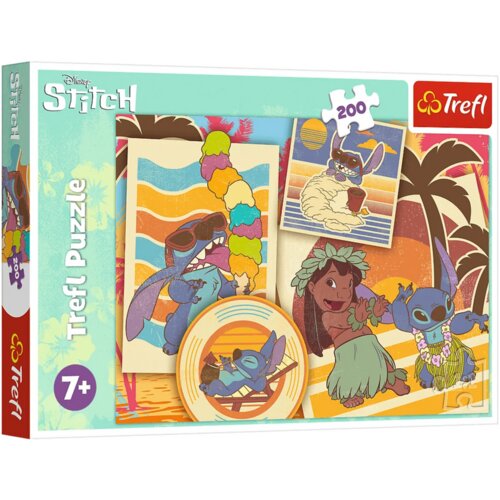 Puzzle 200pcs. Musical World Lilo &amp;amp; Stitch Trefl 13304 Slike