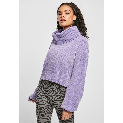 UC Ladies Women's short chenille sweater lavender Slike