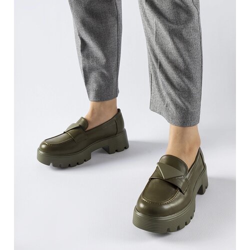 Gemre Green moccasins on a chunky sole Eligio Cene