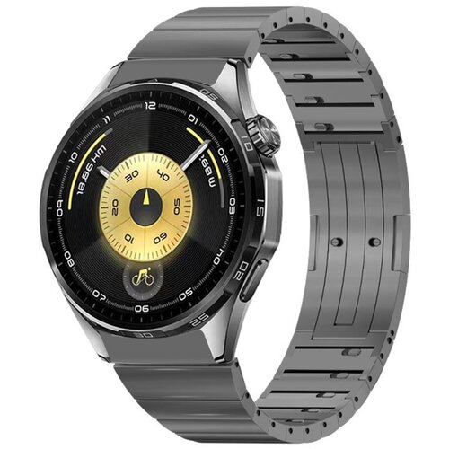 INF titanium & stainless steel watch band compatible with huawei GT6 46mm grey, (5000114077) Cene