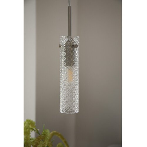 Marksl&amp;ouml;jd Staklena viseća svjetiljka u mat srebrnoj boji &amp;oslash;5x27,5 cm Vibia &amp;ndash; Slike