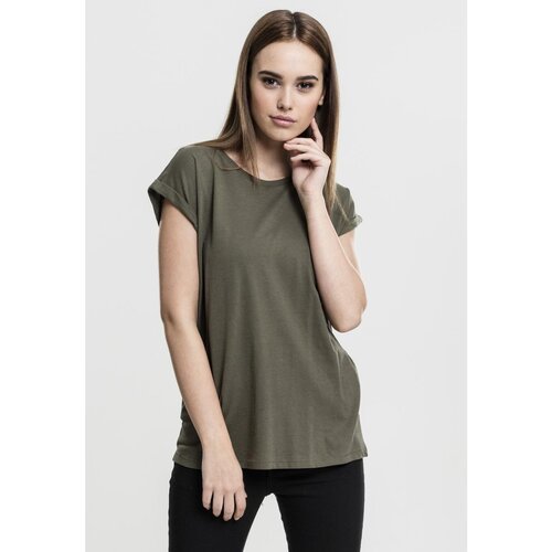 Urban Classics Ladies Extended Shoulder Tee olive Cene