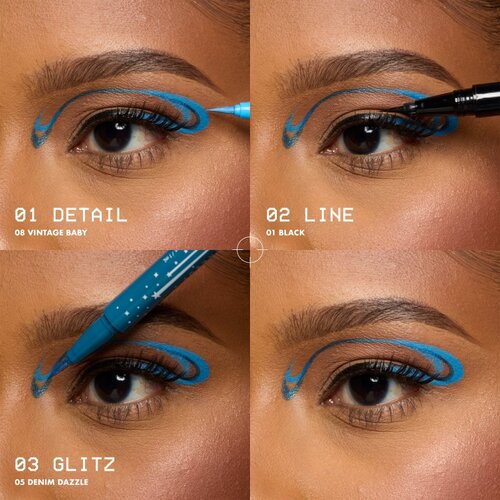 NYX Professional Makeup Epic Ink precizno vodoodporno črtalo odtenek Midnight Rise 1 ml Slike
