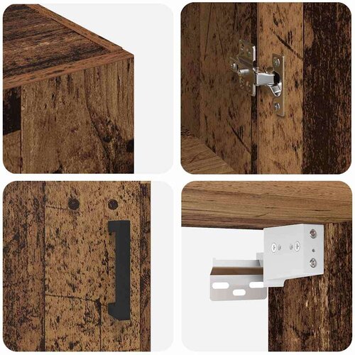  Ormarčići montirani na zid 2 pcs Staro drvo 69.5 x 34 x 90 cm Slike