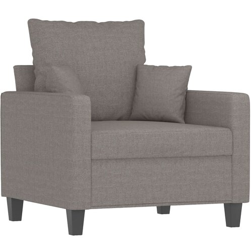  3-dijelni set sofa s jastucima smeđesivi od tkanine Slike