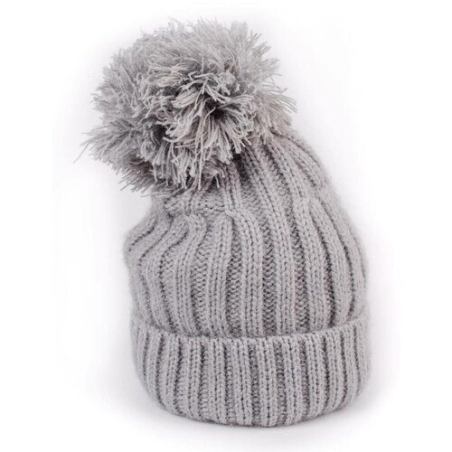 SHELOVET Winter women's hat with pompom gray Cene